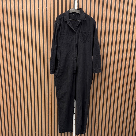 Pants - Black Coverall Jumpsuit